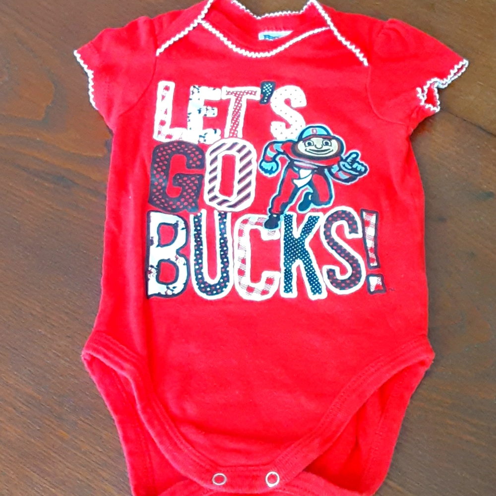 Pro Edge infant girl Buckeyes fan  onsie
